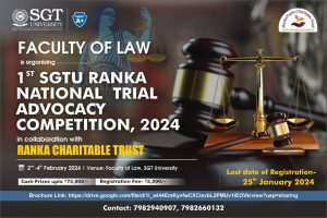 1st SGTU Ranka National Trial Advocacy Competition 2024