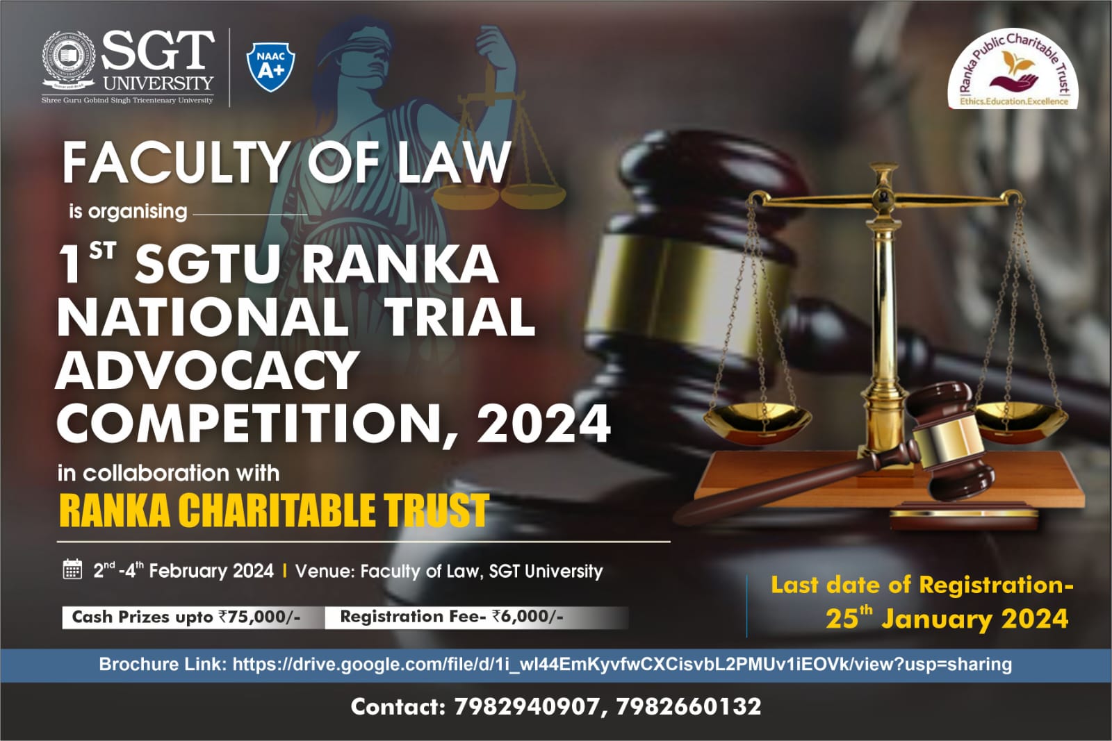 1st SGTU Ranka National Trial Advocacy Competition 2024 SGT University